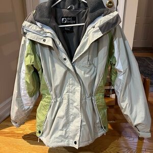 Women's Gray and Green 3 in 1 Ski Jacket